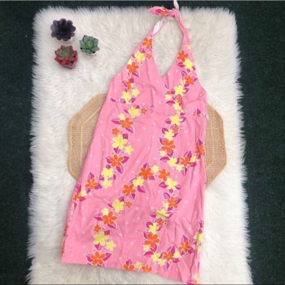 Lilly Pulitzer Floral Halter Dress Lei’d - Picture 1 of 9